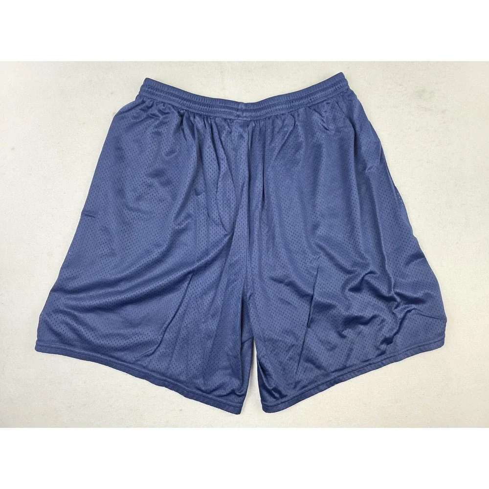 Nike Vintage Mesh Shorts Mens Large XL Blue Swoosh Gym Basketball 90s No Pockets